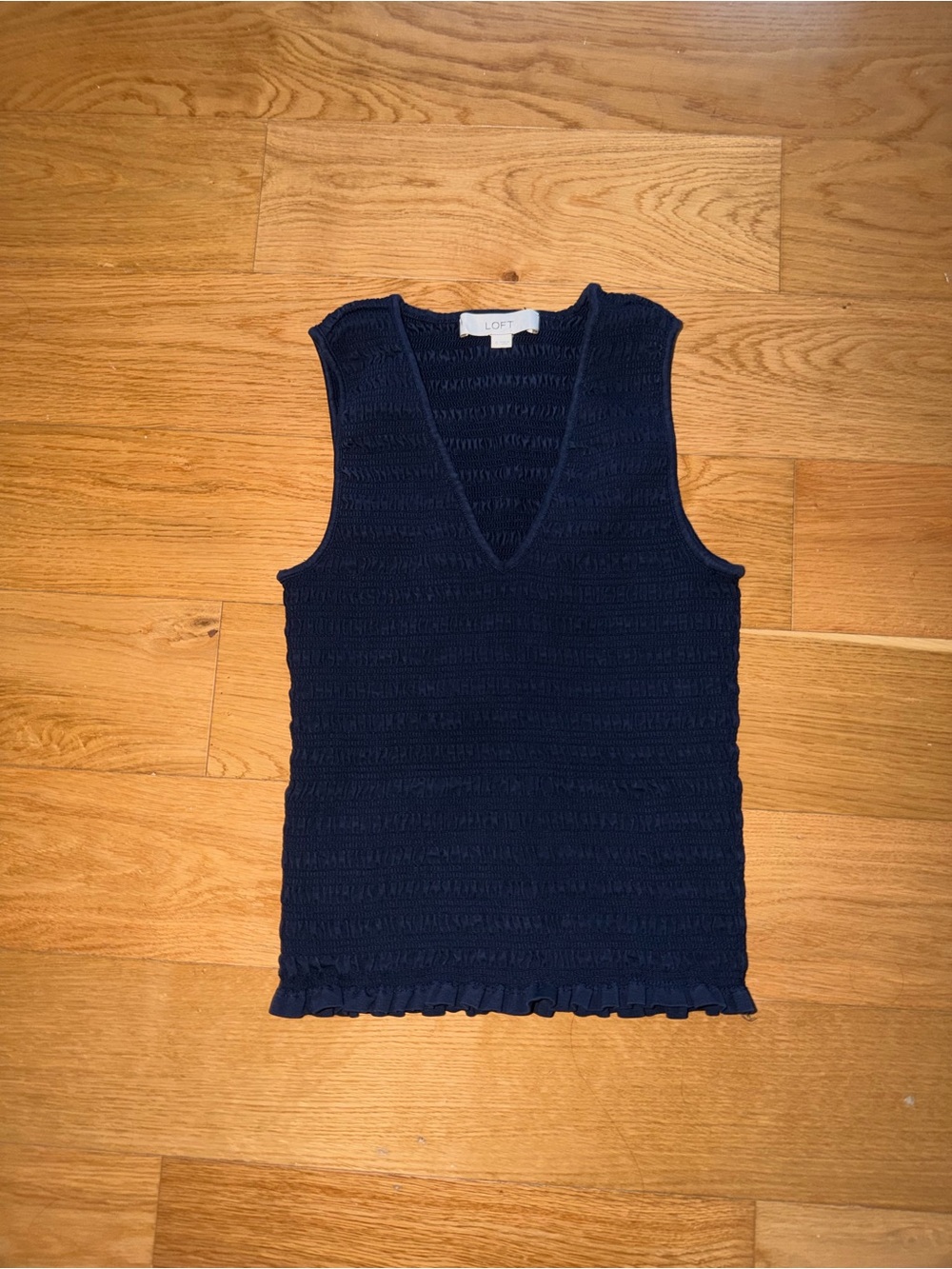 LOFT Navy Top - Picture 2 of 3